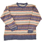 Vintage 1990s North Crest Abstract Striped Knit Crewneck Sweater Women's XL / 90s Knitted Sweatshirt / Vintage Preppy Knits from propervintagecanada