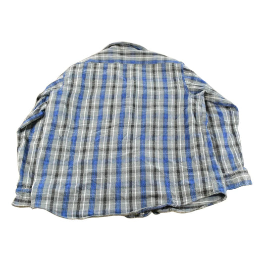 Vintage 1990s North Crest Plaid Flannel Button Up Shirt Men's XL from propervintagecanada