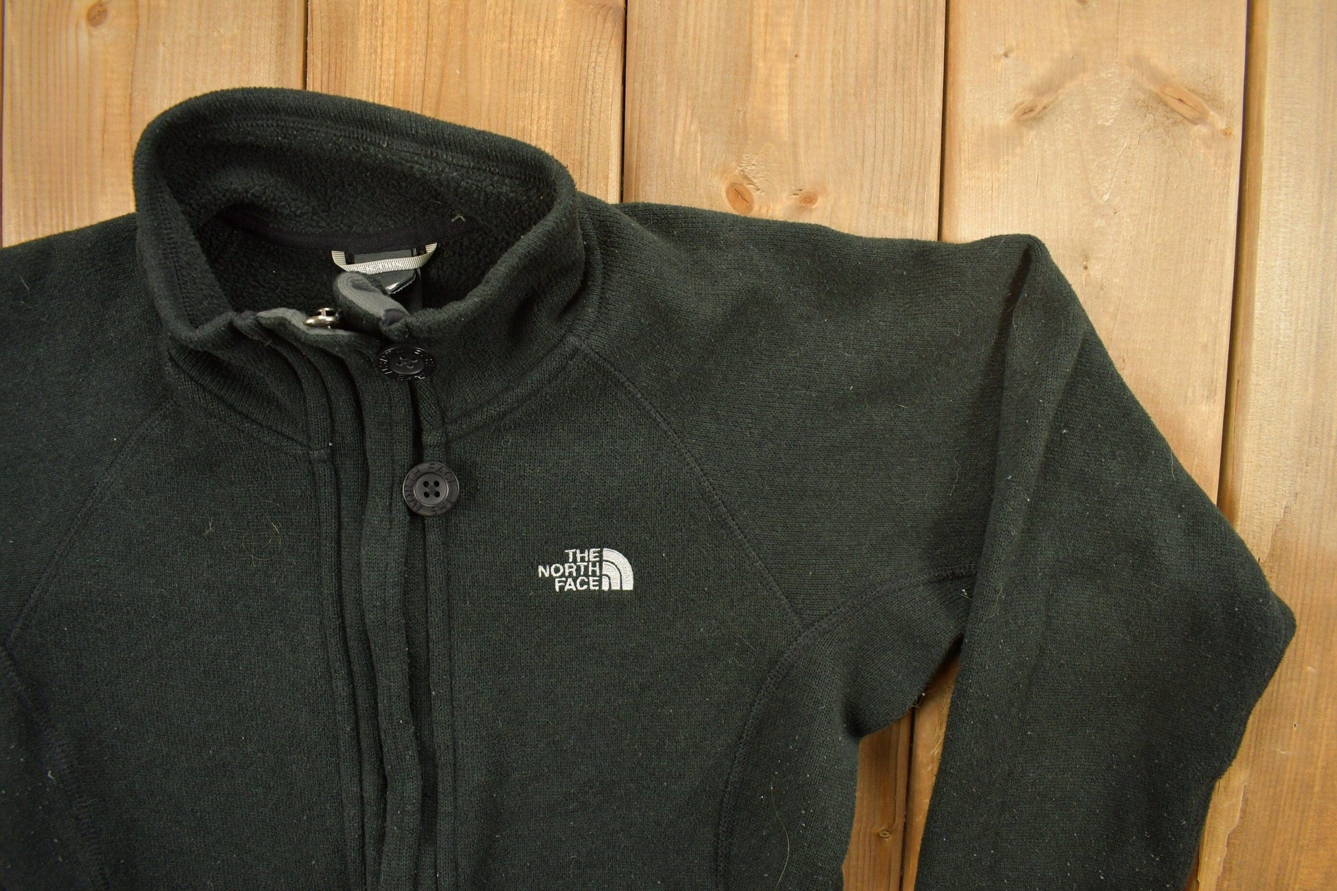 Vintage 1990s North Face Button Fleece Zip Up Sweater Women's XS from propervintagecanada