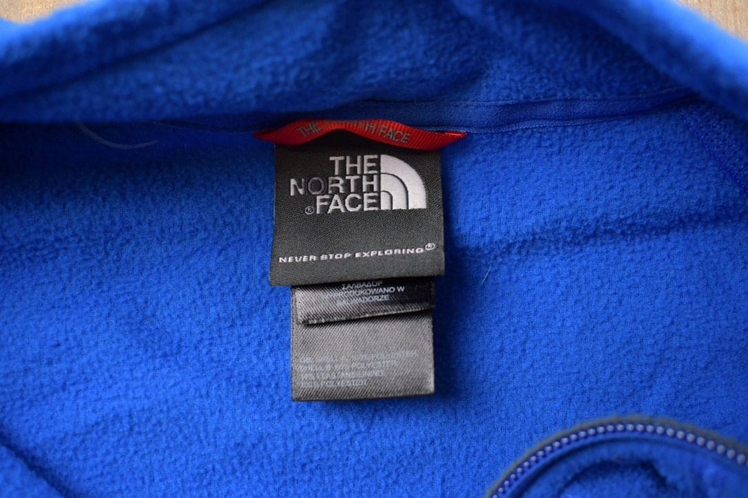 Vintage 1990s North Face FlashDry Fleece Half Zip Sweater Men's 2XL from propervintagecanada