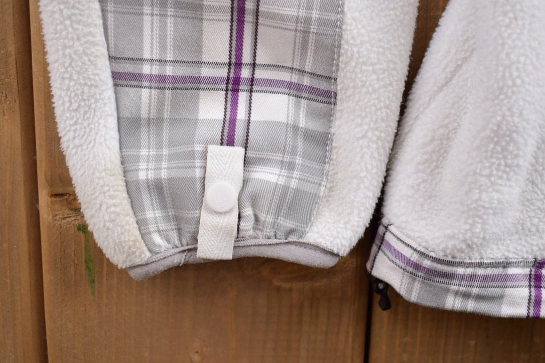 Vintage 1990s North Face Plaid Denali Fleece Sweater Women's S from propervintagecanada