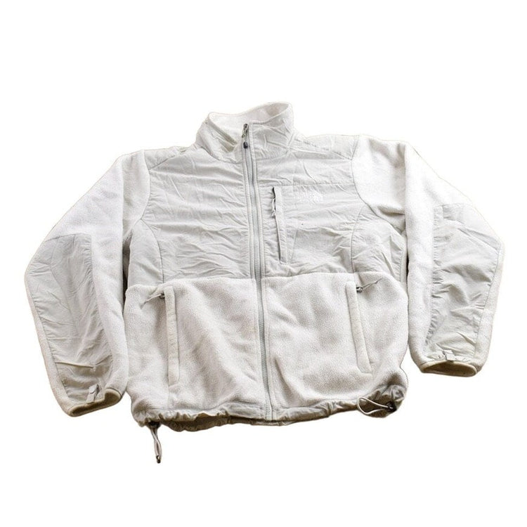 Vintage 1990s North Face White Zip Up Fleece Sweater Women's M from propervintagecanada