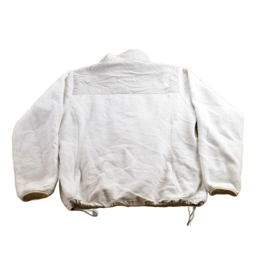 Vintage 1990s North Face White Zip Up Fleece Sweater Women's M from propervintagecanada