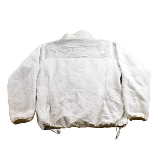 Vintage 1990s North Face White Zip Up Fleece Sweater Women's M from propervintagecanada