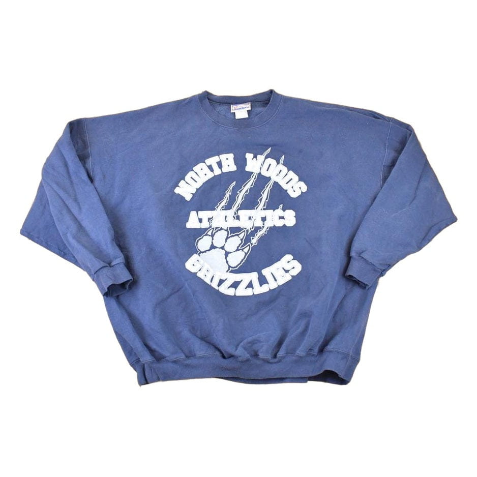 Vintage 1990s North Woods Grizzlies University Crewneck Sweater Men's XXL from propervintagecanada