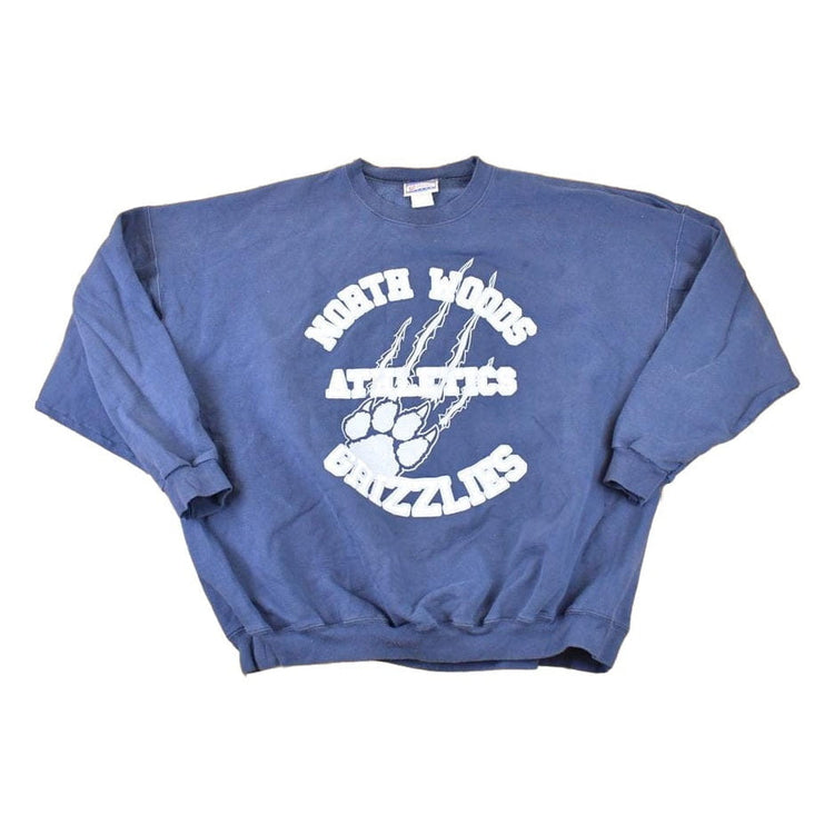 Vintage 1990s North Woods Grizzlies University Crewneck Sweater Men's XXL from propervintagecanada