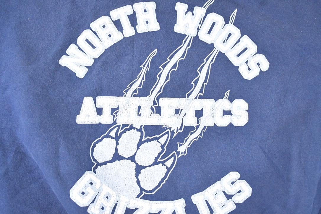 Vintage 1990s North Woods Grizzlies University Crewneck Sweater Men's XXL from propervintagecanada