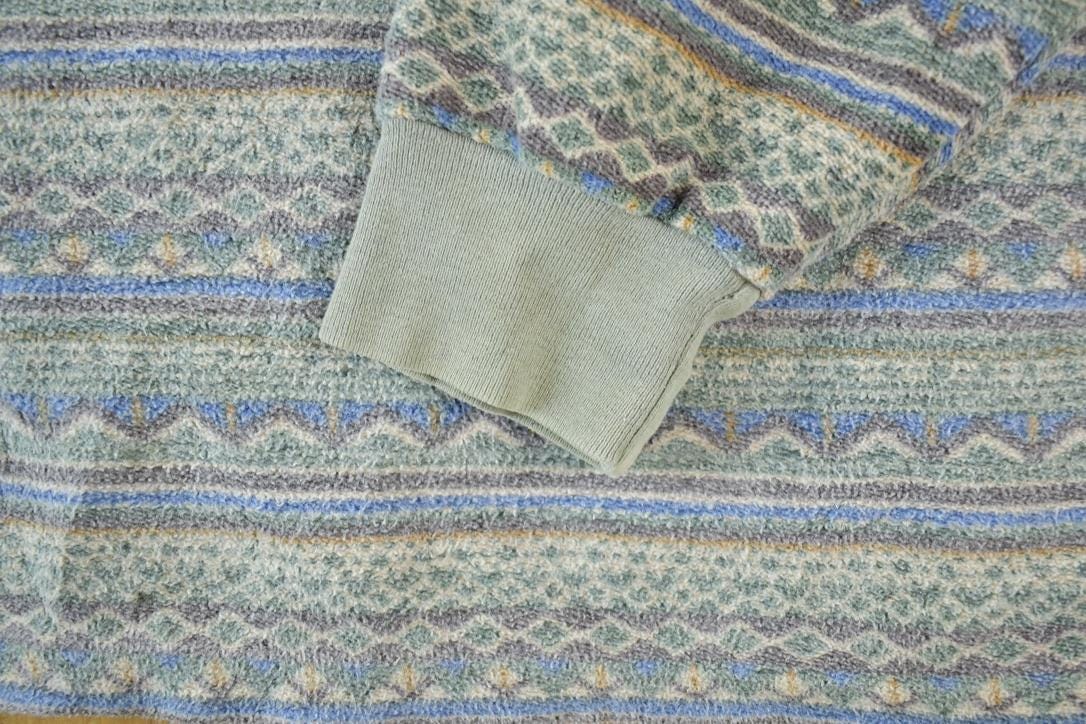 Vintage 1990s Northern Elements Quarter Button Nature Crewneck Sweatshirt Men's 2XL from propervintagecanada