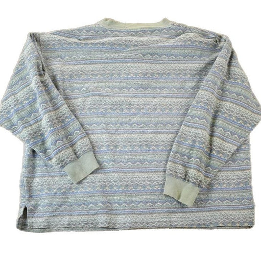 Vintage 1990s Northern Elements Quarter Button Nature Crewneck Sweatshirt Men's 2XL from propervintagecanada