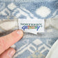 Vintage 1990s Northern Getaway Fleece AOP Outdoorsman Snowflake Sweater Men's Small from propervintagecanada