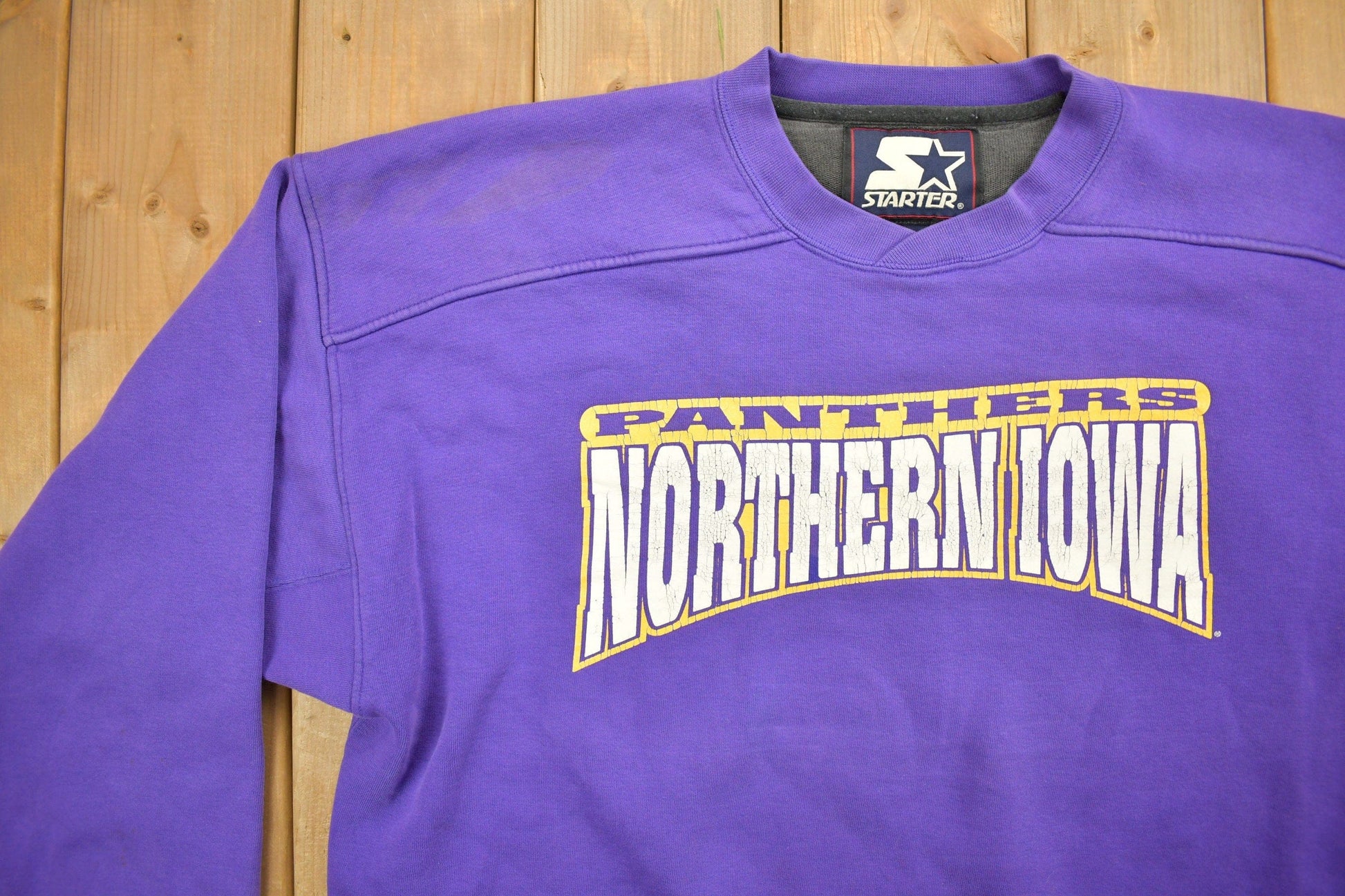 Vintage 1990s Northern Iowa Starter Crewneck Sweatshirt Men's XL from propervintagecanada