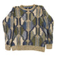Vintage 1990s Northern Isles 3D Knit Abstract Pattern Crewneck Sweater Men's L from propervintagecanada