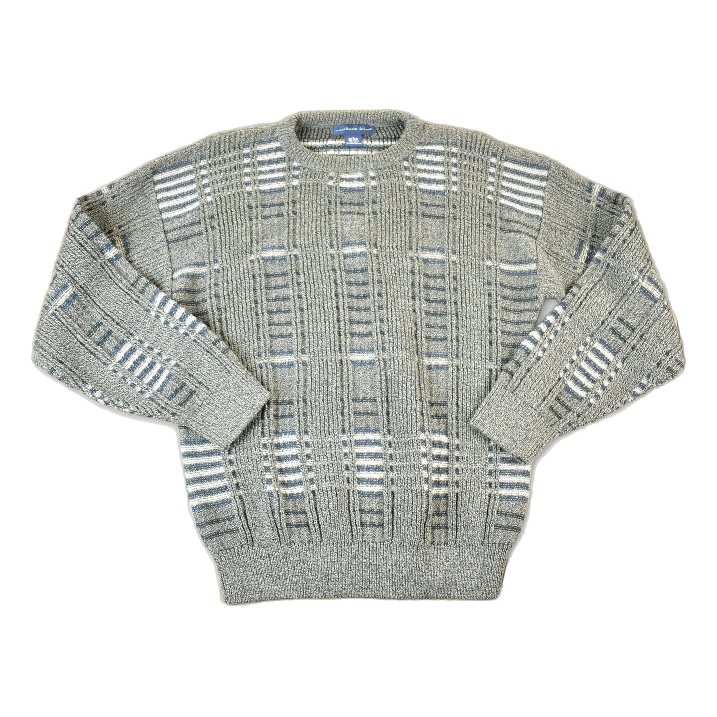 Vintage 1990s Northern Isles Knit Abstract Pattern Crewneck Sweater Mens M from propervintagecanada