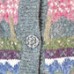 Vintage 1990s Northern Reflections AOP Wool Knit Abstract Pattern Cardigan Sweater Women's L from propervintagecanada