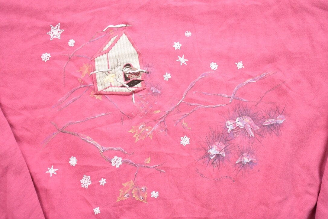Vintage 1990s Northern Reflections Birdhouse Crewneck Sweater from propervintagecanada