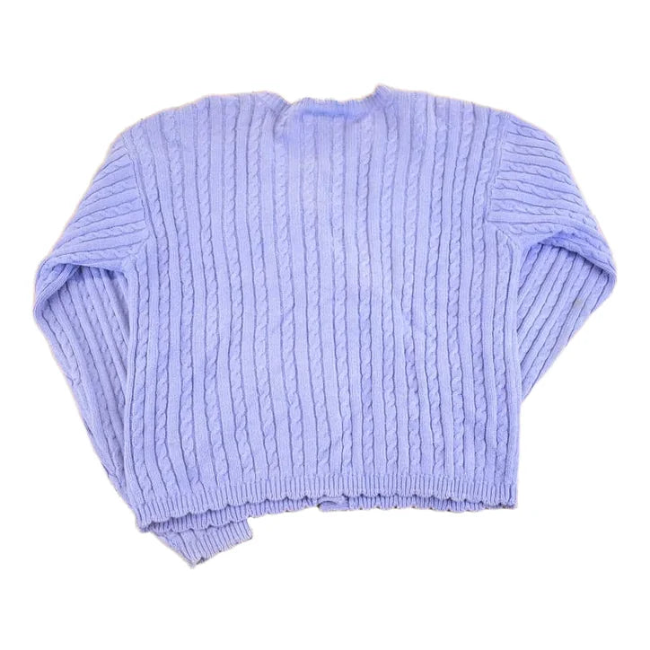 Vintage 1990s Northern Reflections Cable Knit Cardigan Sweater Women's S from propervintagecanada