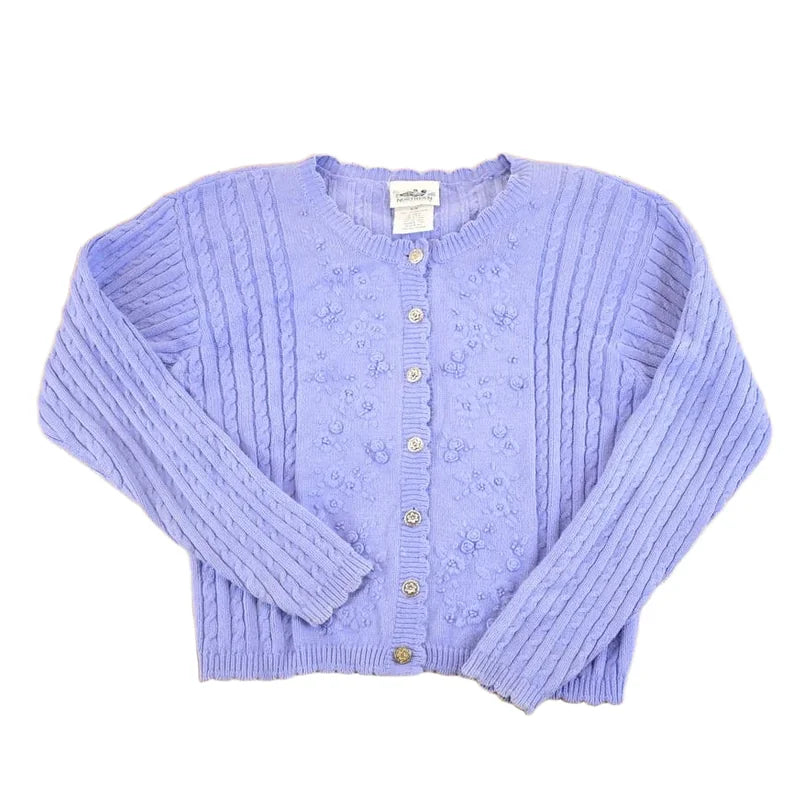 Vintage 1990s Northern Reflections Cable Knit Cardigan Sweater Women's S from propervintagecanada