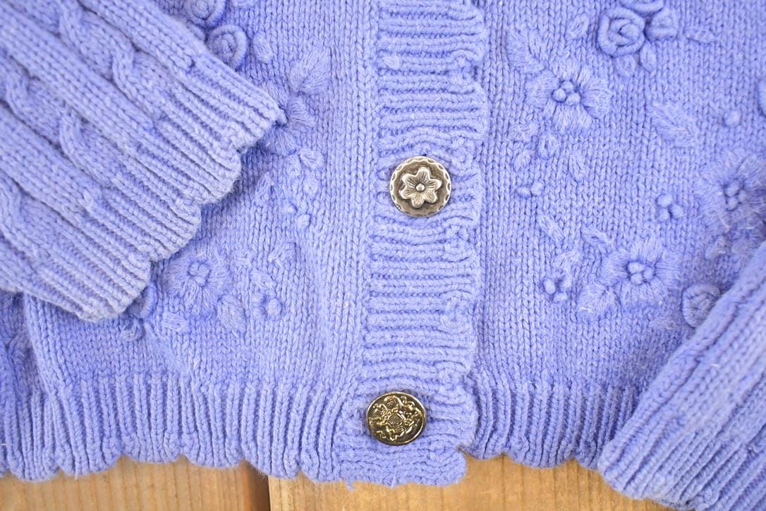 Vintage 1990s Northern Reflections Cable Knit Cardigan Sweater Women's S from propervintagecanada