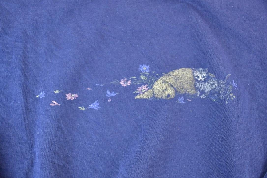 Vintage 1990s Northern Reflections Cute Puppy Outdoorsman Crewneck Sweatshirt Men's Large from propervintagecanada