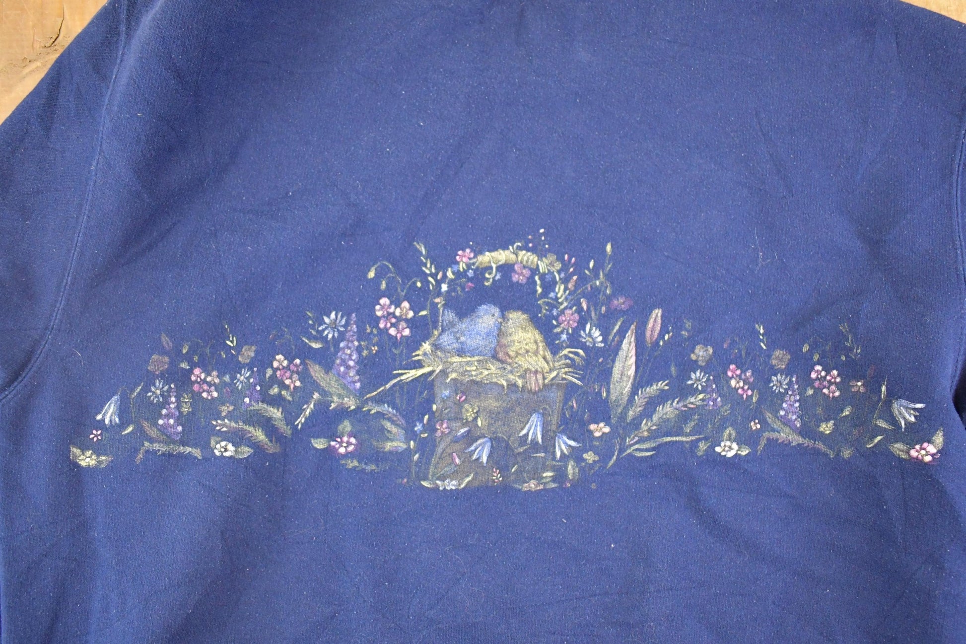 Vintage 1990s Northern Reflections FAB Cute Love Birds Souvenir Crewneck Sweatshirt Women's M / 90's Tourist Vacation Graphic Sweater from propervintagecanada