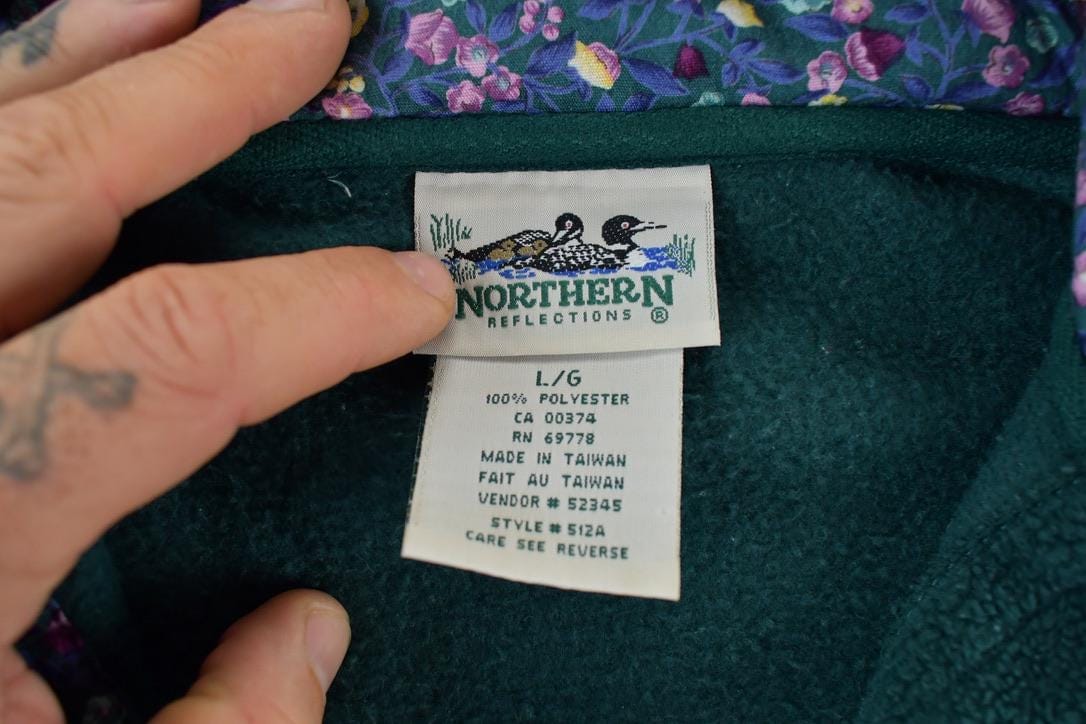 Vintage 1990s Northern Reflections Fleece Outdoorsman Sweater Men's Large from propervintagecanada