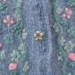 Vintage 1990s Northern Reflections Floral Wool Knit Cardigan Sweater Women's Small from propervintagecanada