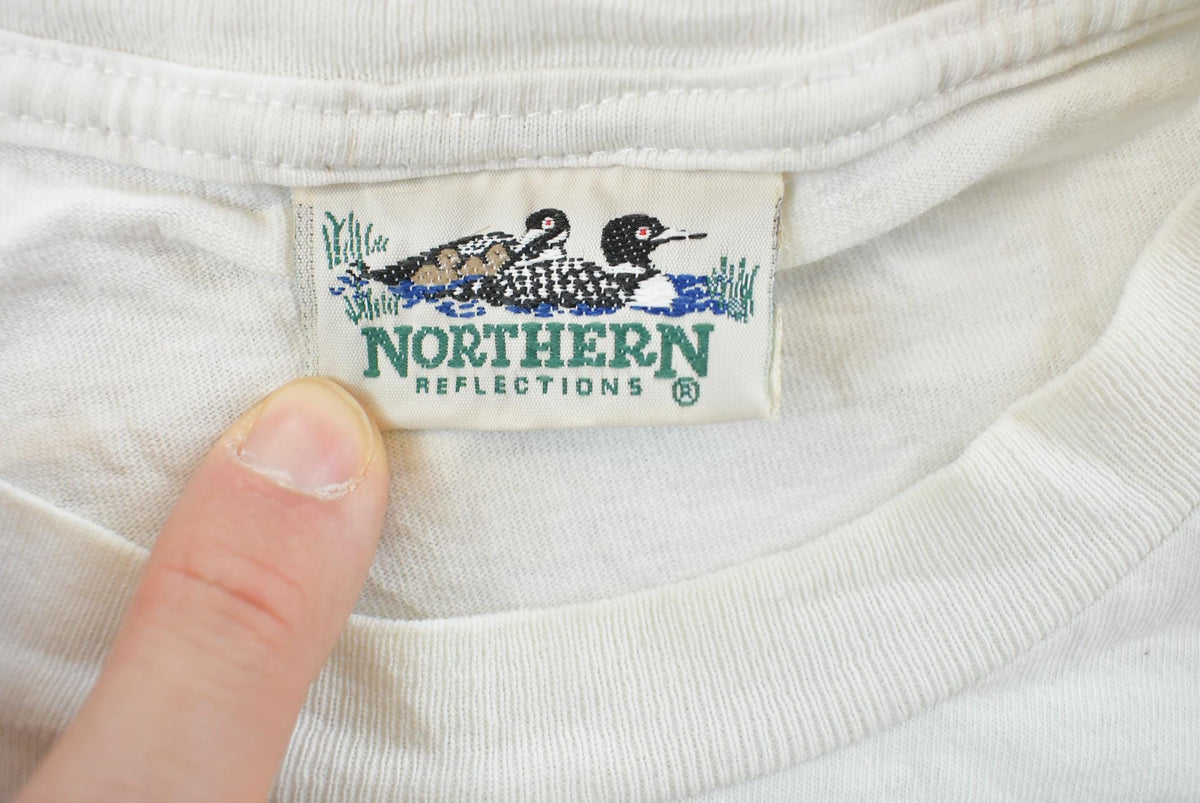 Vintage 1990s Northern Reflections Flowers Graphic T-Shirt Mens L from propervintagecanada