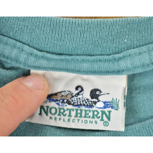 Vintage 1990s Northern Reflections Graphic T-Shirt Men's Large from propervintagecanada