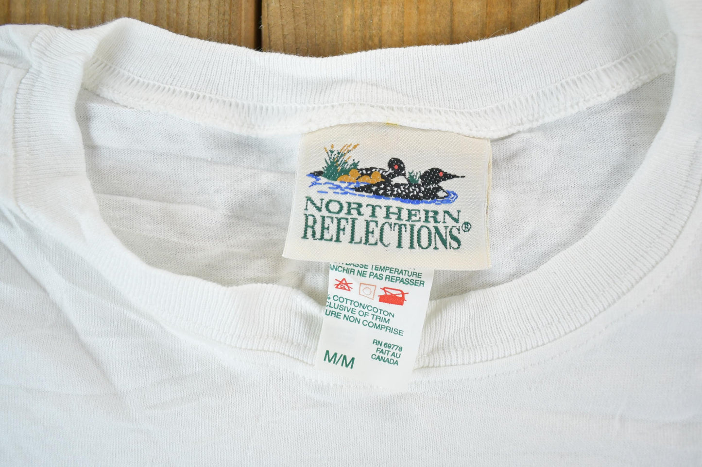 Vintage 1990s Northern Reflections Lucky Teddy Souvenir Single Stitch Graphic Print T-Shirt Made In USA Men's Medium from propervintagecanada