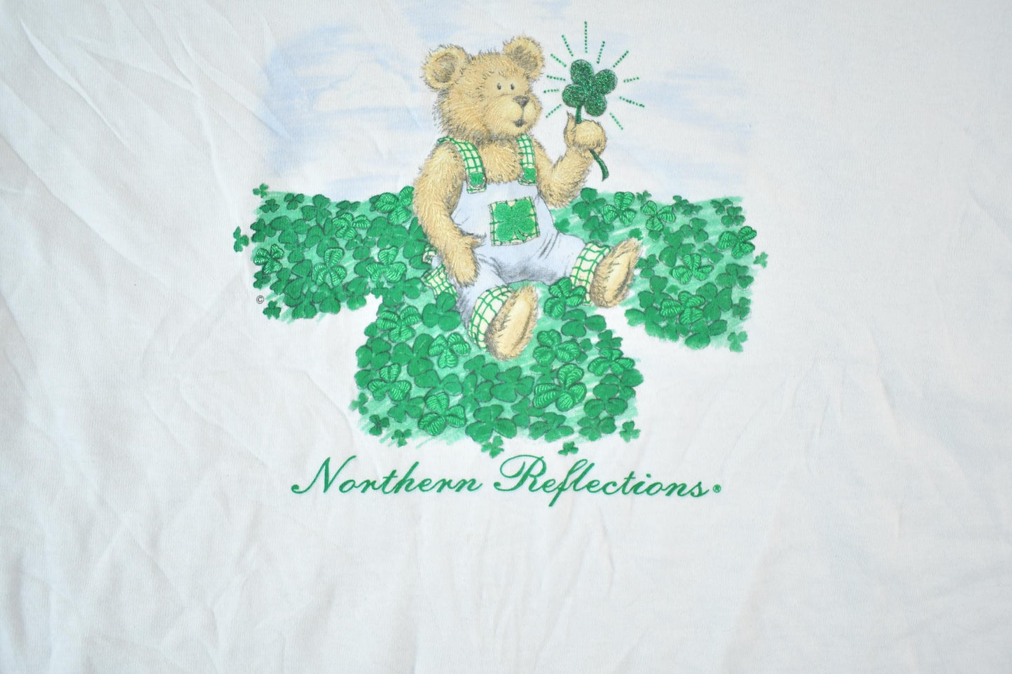 Vintage 1990s Northern Reflections Lucky Teddy Souvenir Single Stitch Graphic Print T-Shirt Made In USA Men's Medium from propervintagecanada