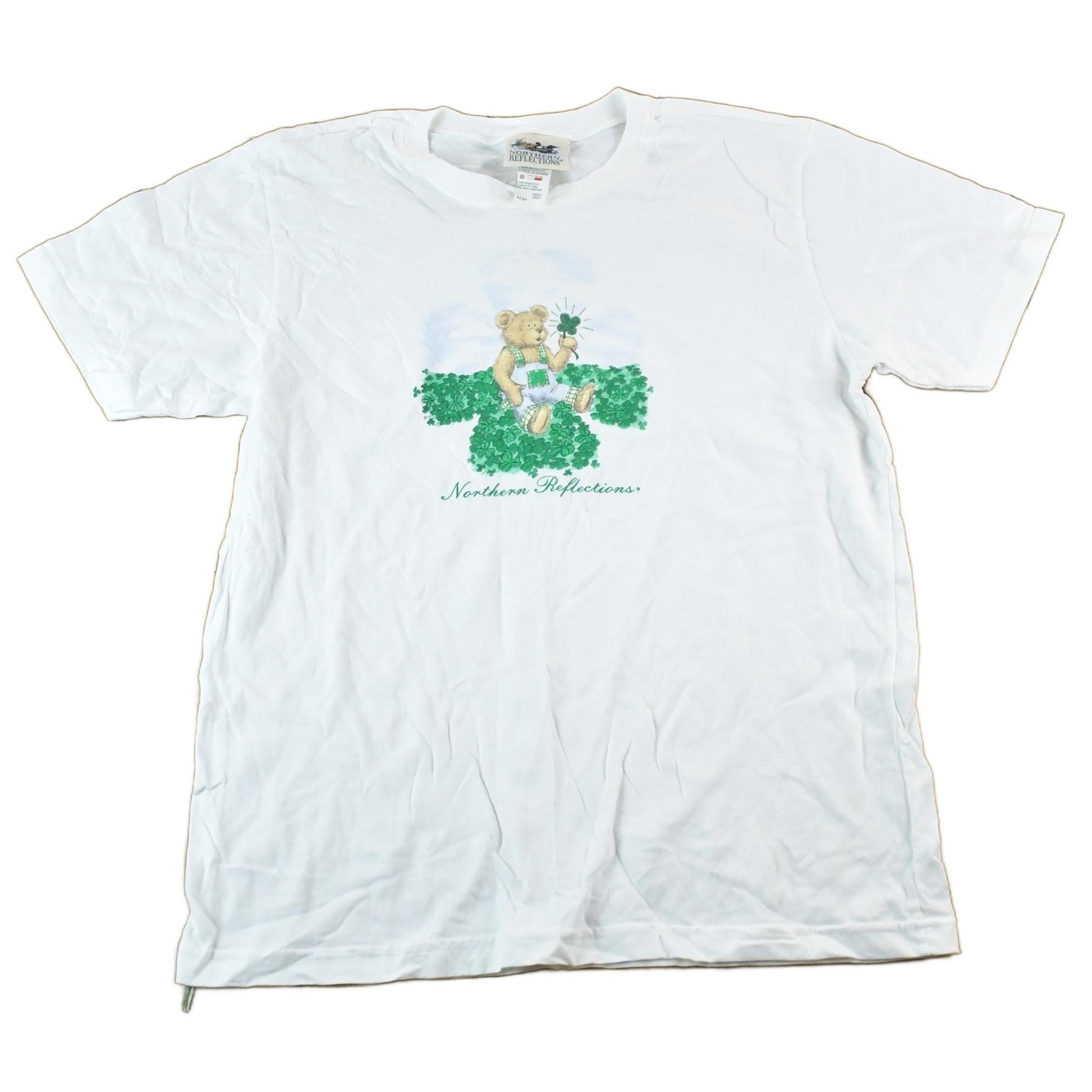 Vintage 1990s Northern Reflections Lucky Teddy Souvenir Single Stitch Graphic Print T-Shirt Made In USA Men's Medium from propervintagecanada