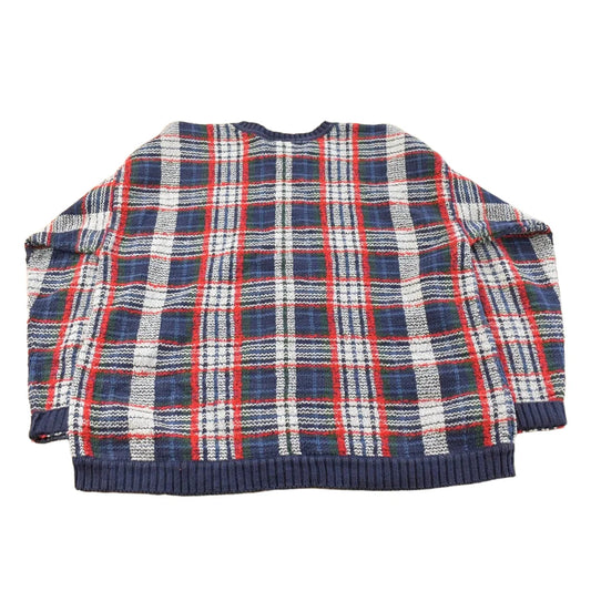 Vintage 1990s Northern Reflections Plaid Knit Crewneck Sweater Men's XL from propervintagecanada
