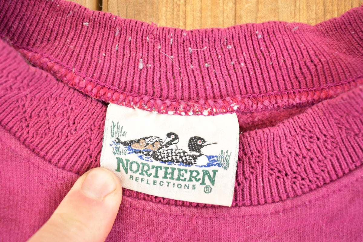 Vintage 1990s Northern Reflections Spring Theme Souvenir Crewneck Sweatshirt Women's L from propervintagecanada