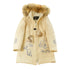 Vintage 1990s Northern Sun Fur Hood Polar Bear Art Wool Jacket Women&
