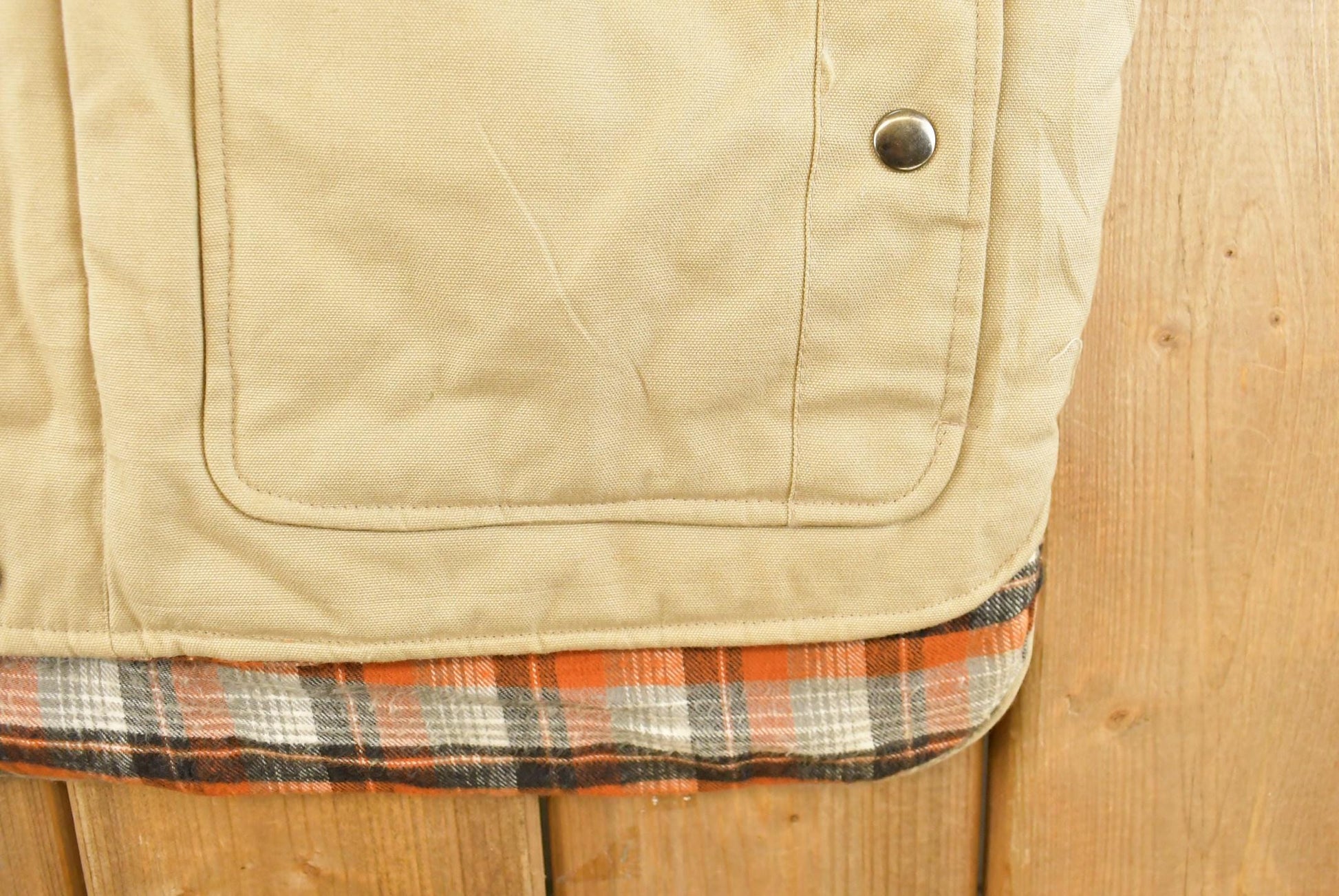 Vintage 1990s Northern Suns Plaid Lined Vest Jacket Men's Large from propervintagecanada