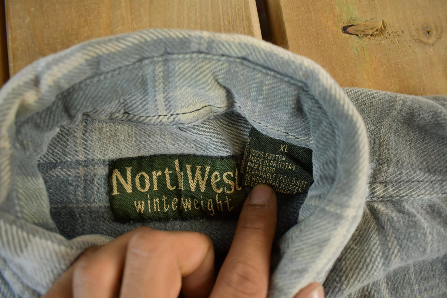 Vintage 1990s Northwest Plaid Button Up Flannel Shirt Men's XL from propervintagecanada