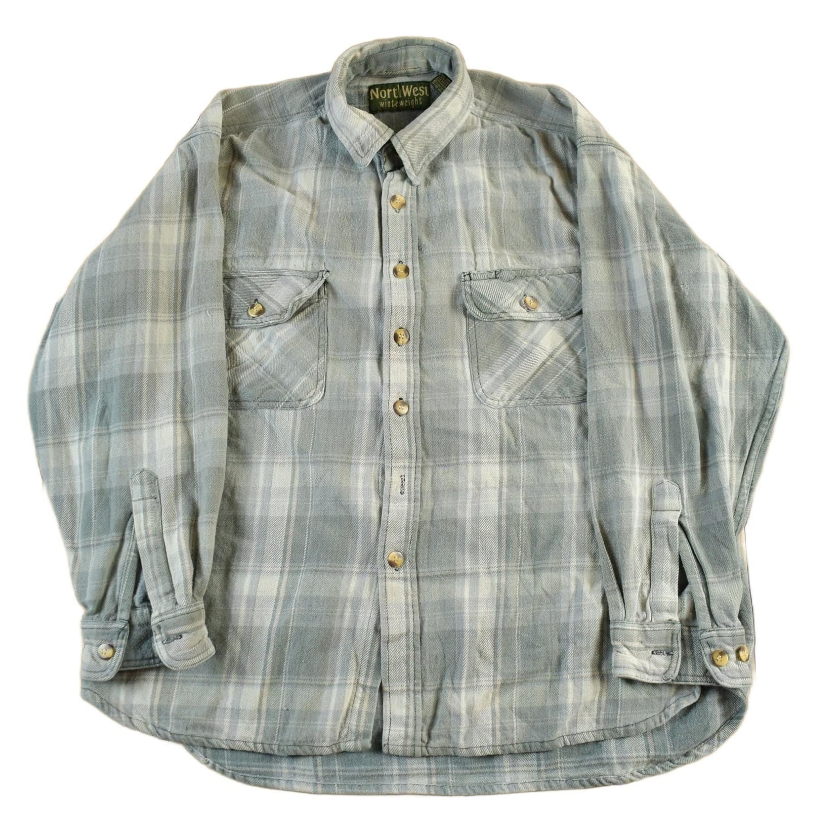 Vintage 1990s Northwest Plaid Button Up Flannel Shirt Men's XL from propervintagecanada