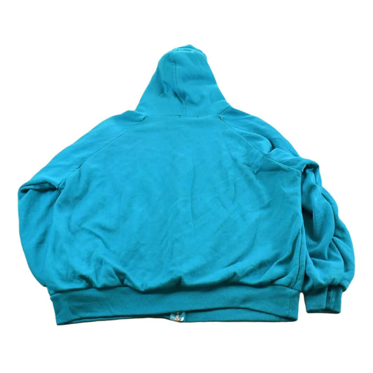 Vintage 1990s Northwest Territories Blank Blue Full Zip Thermal Lined Hoodie Sweatshirt Men's L from propervintagecanada