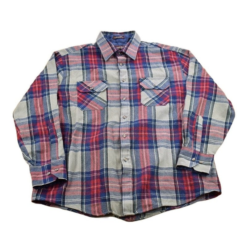 Vintage 1990s Northwest Territory Plaid Flannel Button Up Shirt Men's XL from propervintagecanada
