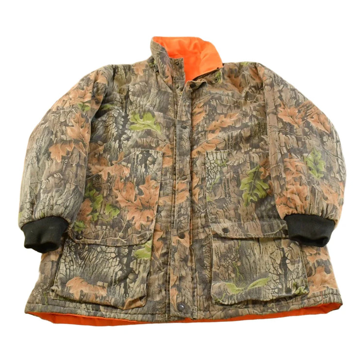 Vintage 1990s Northwest Territory Tree Camo Reversible Jacket Men's L from propervintagecanada