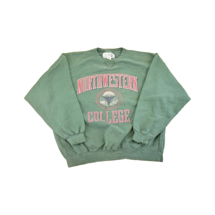 Vintage 1990s Northwestern College Crewneck Sweatshirt Men's XL from propervintagecanada