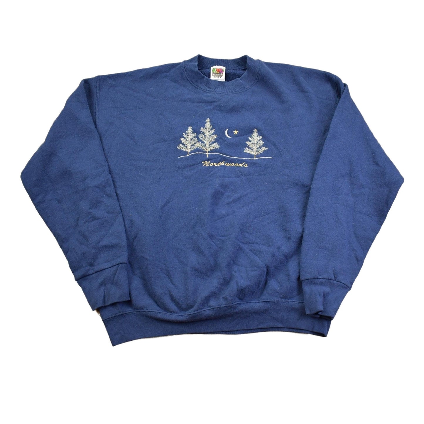 Vintage 1990s Northwoods Embroidered Nature Souvenir Crewneck Sweatshirt Men's L from propervintagecanada