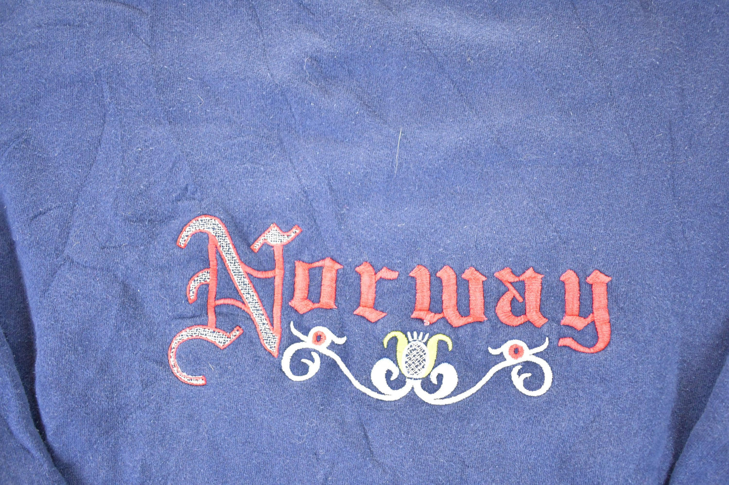 Vintage 1990s Norway Embroidered Crewneck Sweatshirt Men's M from propervintagecanada