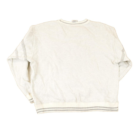 Vintage 1990s Notre Dame Embroidered University V Neck Sweatshirt Men's L from propervintagecanada