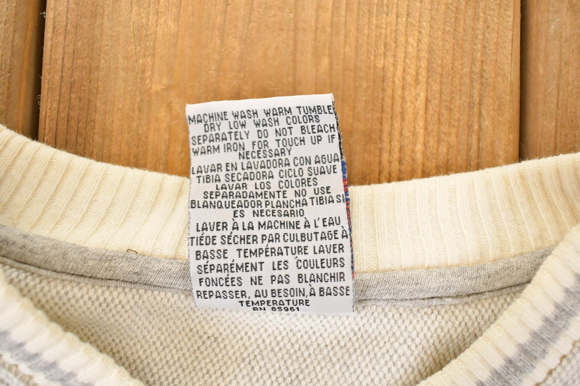 Vintage 1990s Notre Dame Embroidered University V Neck Sweatshirt Men's L from propervintagecanada