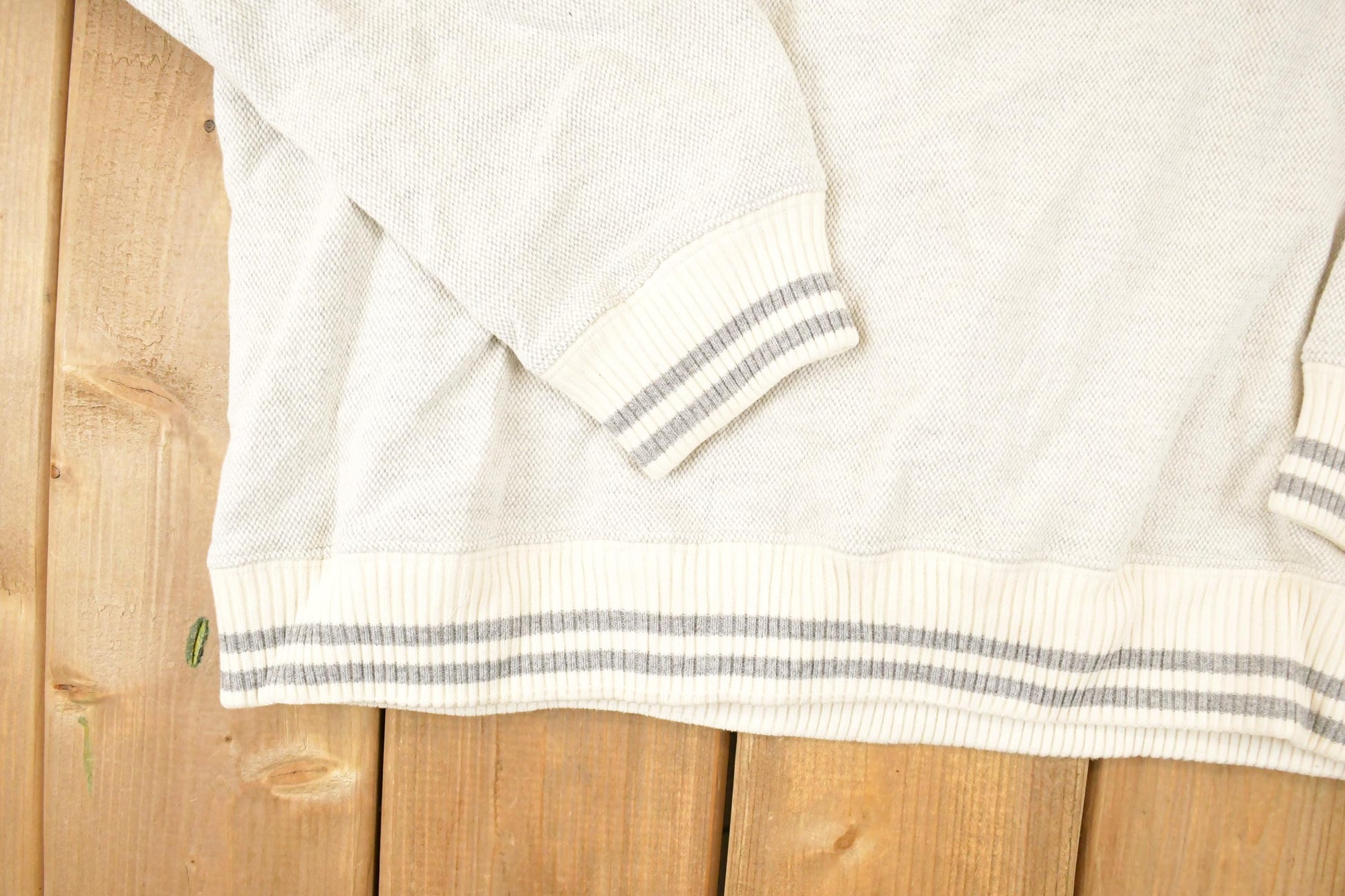 Vintage 1990s Notre Dame Embroidered University V Neck Sweatshirt Men's L from propervintagecanada