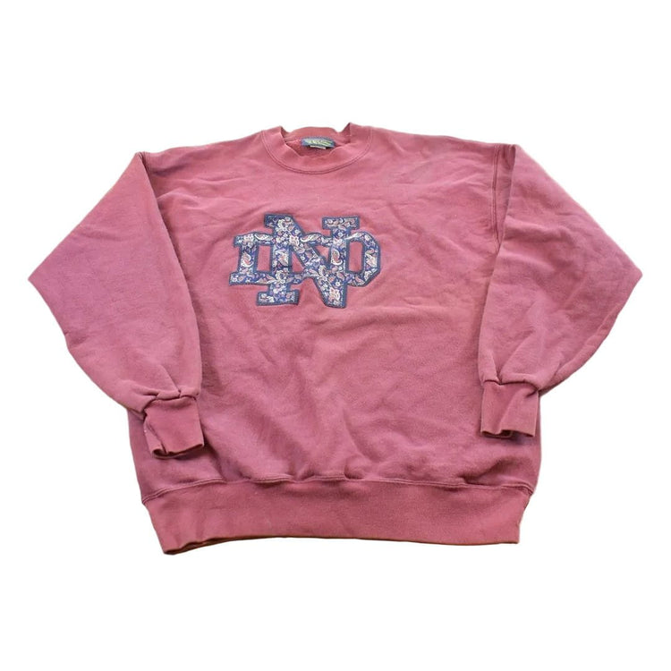 Vintage 1990s Notre Dame Fightin Irish Paisley Logo Collegiate Crewneck Sweatshirt Men's M from propervintagecanada