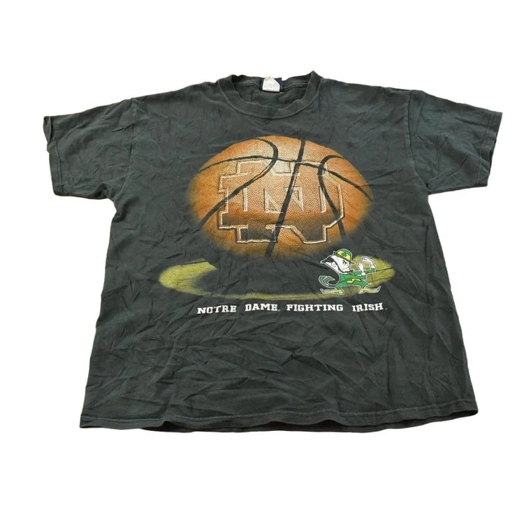 Vintage 1990s Notre Dame Fighting Irish Basketball University Collegiate T-Shirt Men's L from propervintagecanada