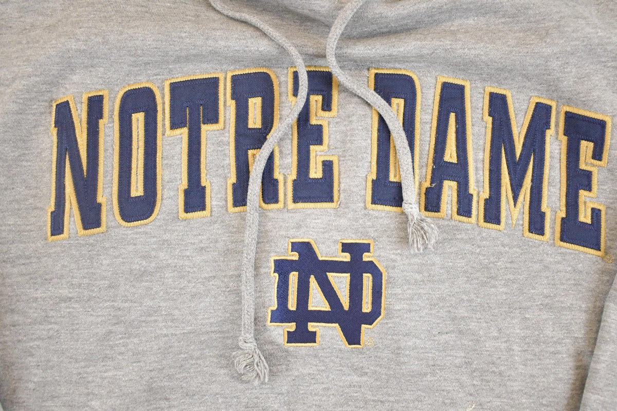 Vintage 1990s Notre Dame Hoodie Sweatshirt Men's S from propervintagecanada