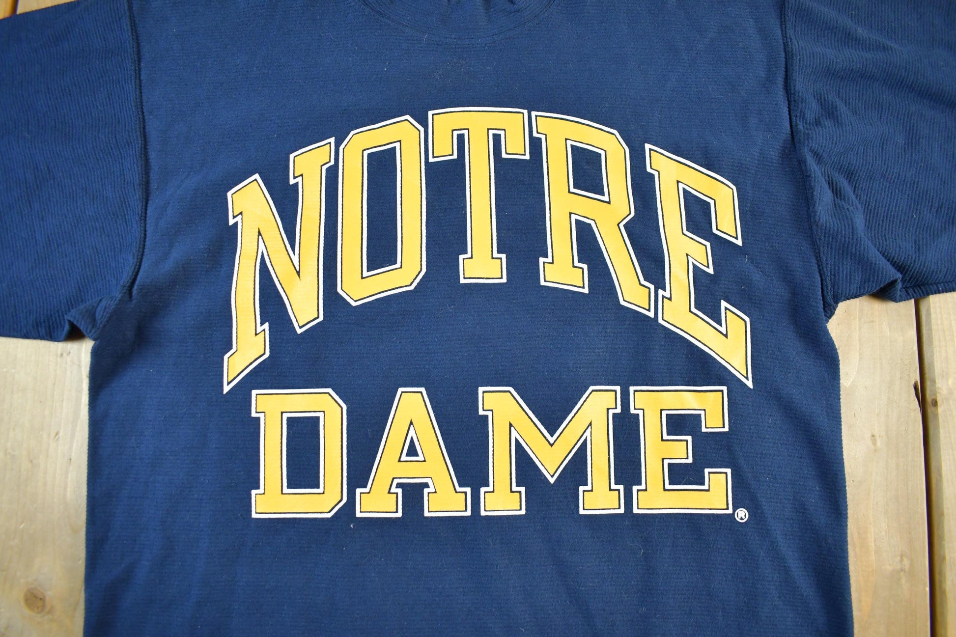 Vintage 1990s Notre Dame University Collegiate T-Shirt Mens Large from propervintagecanada